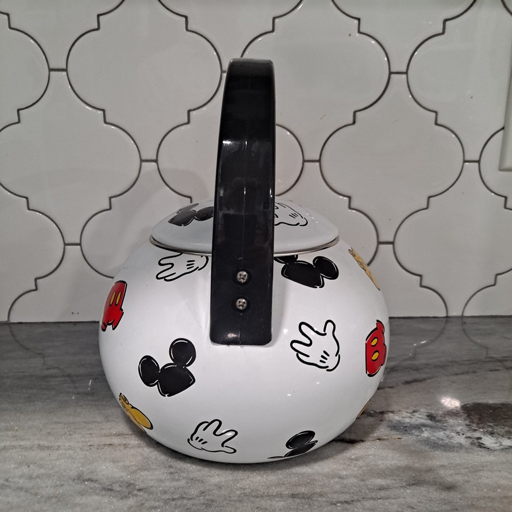 RARE Vintage Disney's Mickey Mouse Body Parts Tea Kettle Teapot White 1980's - Picture 5 of 7